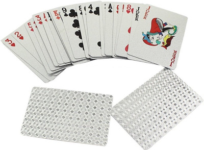 

Smartcraft Silver Plated Playing Cards(White, Silver)