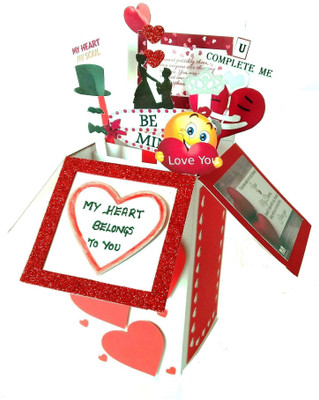

RMantra 3D Pop Up Exploding Love Card Greeting Card(Red, Pack of 1)