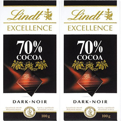 

Lindt Excellence 70% Cocoa Dark Chocolate - 100 Grams (Pack of 2) Bars(Pack of 2, 200)