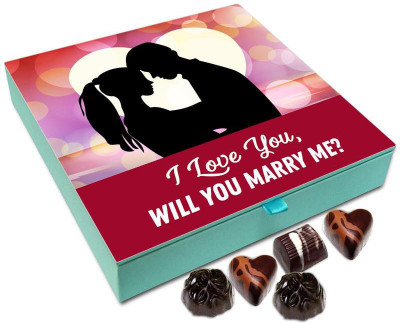 

Chocholik Propose Day Gift Box - I Love You Will You Marry Me Chocolate Box - 9pc Truffles(108 g)