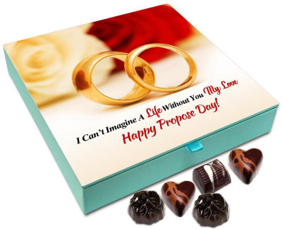 

Chocholik Propose Day Gift Box - I Can't Imagine Life Without You My Love Chocolate Box - 9pc Truffles(108 g)