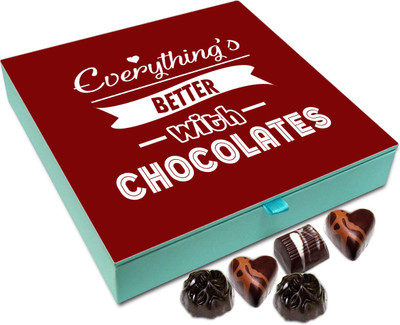 

Chocholik Chocolate Day Gift Box - Everything's Is Better With Chocolate - Chocolate Box - 9pc Truffles(108 g)