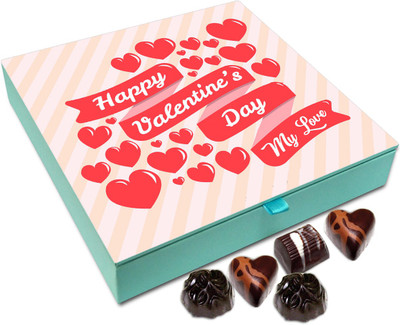 

Chocholik Valentines Day Gift Box - Happy Valentines Day My Love Chocolate Box - 9pc Truffles(108 g)