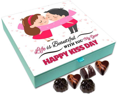 

Chocholik Kiss Day Gift Box - Life Is Beautiful With You My Dear Chocolate Box - 9pc Truffles(108 g)