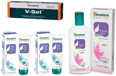 

Himalaya V-Gel, Nipple Care Butter, Intimate Wash(Set of 4)
