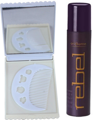 

Oriflame Sweden Rebel Body Spray (8048) With Comb & Mirror Set(Set of 3)