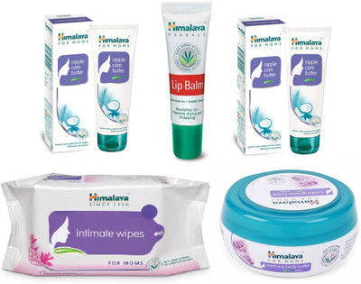 

Himalaya Nipple Care Butter, Lip Balm, Intimate Wipes, Soothing Body Butter(Set of 5)