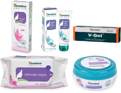 

Himalaya Intimate Wash, Nipple Care Butter, V-Gel, Intimate Wipes, Soothing Body Butter(Set of 5)