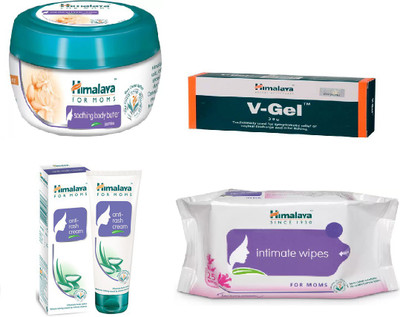 

Himalaya Soothing Body Butter cream, V-Gel, Anti Rash Cream, Intimate Wipes(Set of 4)