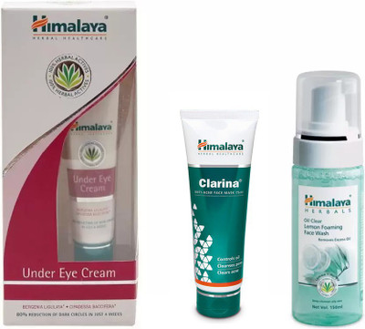 

Himalaya under eye cream, lemon foaming face wash , face mask(Set of 3)
