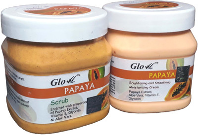 

Glow Right PAPAYA SCRUB With PAPAYA CREAM(Set of 2)