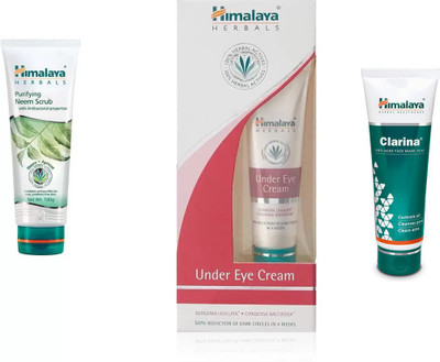 

Himalaya Purifying Neem Scrub, Under Eye Cream, face mask(Set of 3)