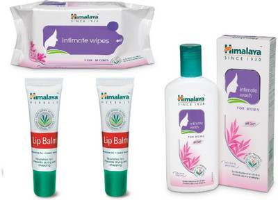 Himalaya Intimate Wipes, Lip Balm, Intimate Wash(Set of 4)