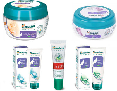 

Himalaya Soothing Body Butter, Anti Rash Cream, Nipple Care Butter, Soothing Body Butter Rose, Lip Balm(Set of 5)