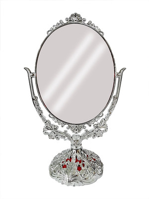 

Confidence Silver Double Sided Oval Shape Mirrors (Normal + 7x Zoom Image) For Bedroom Antique Piece For Home Decoration / Mirrors For Living Rooms