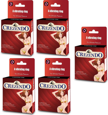 

Moods men Crezendo Vibrating Ring (1 Ring & 3 condoms) Condom(Set of 5, 15S)