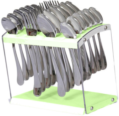 

ShopyBucket Cutlery Set Contain 6 PCs Each Foak, Tea Spoon, Butter Knife And Big Stand 24 Pc Steel Cutlery Set(Pack of 24)