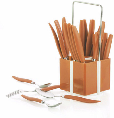

Fashion Rokz Cutlery Set of 24 pcs Plastic, Steel Cutlery Set