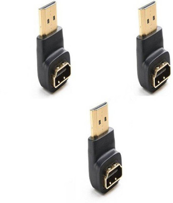

Oxza Set of 3 HDMI Male to Female Connector HDMI Cable (Black) HDMI Adapter(Compatible with HDTV, Set Top Box, Camcorder, DVD, TV, VCR, Black)