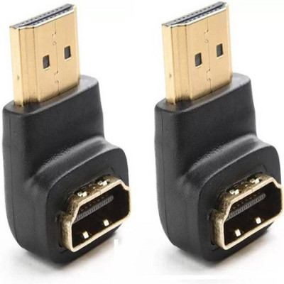 

Oxza Set of 2 HDMI Male to Female Connector HDMI Cable (Black) HDMI Cable(Compatible with HDTV, Set Top Box, Camcorder, DVD, TV, VCR, Black)