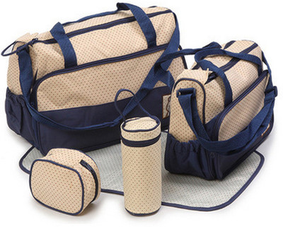 

Baybee Kwicky Premium Quality Baby Diaper Bag / Mother Bag / Maternity Hand Bag 5PCs Set Nursery Bag(Beige)