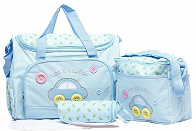 

Baybee Roo Premium Quality Baby Diaper Bag / Mother Bag / Maternity Hand Bag 4PCs Set Nursery Bag(Blue)