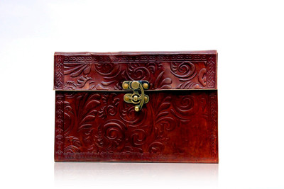SV Traders Handcrafted Genuine Leather Diary A5 Diary Single 100 Pages(Brown)