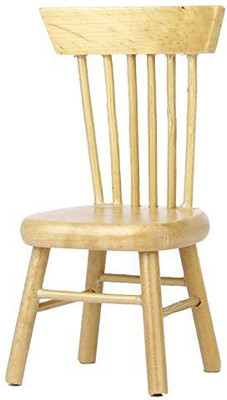 SodialR 1/12 Dollhouse Miniature Dining Furniture Wooden Chair Wood Color(Multicolor) available at flipkart for Rs.597