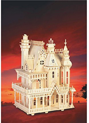 

Puzzled Fantasy Villa Wooden 3D Puzzle Construction Kit(Multicolor)