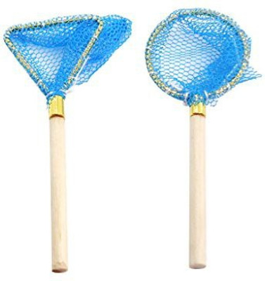 Dovewill 2 Pieces Wood Blue Fishing Net Miniatures For 1:12 Dollhouse Fairy Garden Outdoor Decoration Model Scenes(Multicolor) available at flipkart for Rs.690