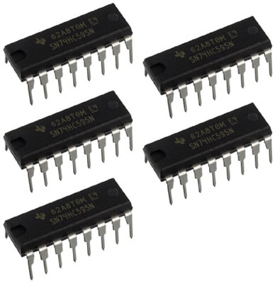 

TechWiz 5Pcs SN74HC595N 8bit Shift Register ICs For Electronics Arduino PIC Projects Educational Electronic Hobby Kit