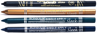 

Coat Me Bonjour Paris Non Transfer Metallic Eye Pencil - Black - Gold - Green - Blue 7.2 g(Multi Color)