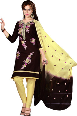 Oomph! Cotton Embroidered Salwar Suit Dupatta Material(Un-stitched) Flipkart