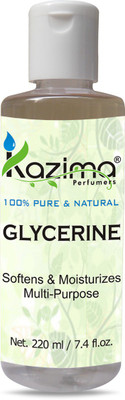 

KAZIMA Pure Refined Glycerine 220 ML - For Softens, Moisturizer, Skin Protectant & Multi Purpose(220 ml)