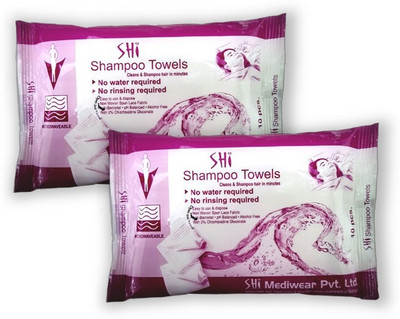 

SHI Shampoo Towel- No Water & Rinsing Required(Pack of 20)