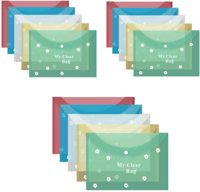 

ART ME plastic my clear bag(Set Of 15, Multicolor)