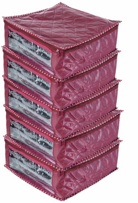 

Indi Bargain solid Quilted wedding saree cover saree cover(Maroon)