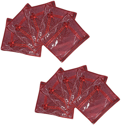

Indi Bargain Solid quilted wedding saree Single saree cover(Maroon)