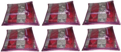 

Addyz Deginer Pack of 6 Pieces Single Satin Saree Cover Salwar Suit Kamiz Cover Storage Bag Up to 1 Saree or Salwar in Each Saree Cover. Storage Bag(Purple)