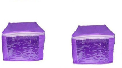 Addyz Plain Pack of 2 Pieces Ladies Large Non - Woven saree Cover Salwar Suit Kamiz Cover Up to 10 - 12 Saree or Salwar in Each Saree. Storage Bag(Purple) available at flipkart for Rs.165
