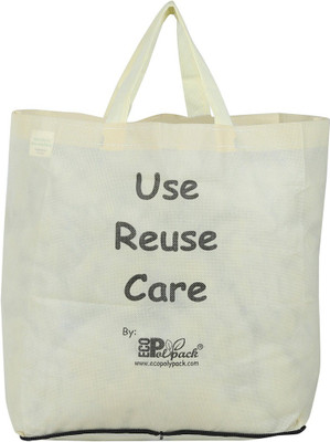 

ULTRALITE Foldable Carry Bag IVORY Non Woven Fabric (Color Off White) Grocery Bag(White)