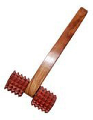 WoodCart H@ndmade Gift Wooden Hand/Face/Finger Massager for Body Stress Acupressure Two Cutter Ball Design available at flipkart for Rs.299