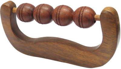 WoodCart H@ndmade D Shaped Wooden Ball Massager Foot & Body Acupressure Roller Massager, Pain Relief Four Boll Comb Design available at flipkart for Rs.299
