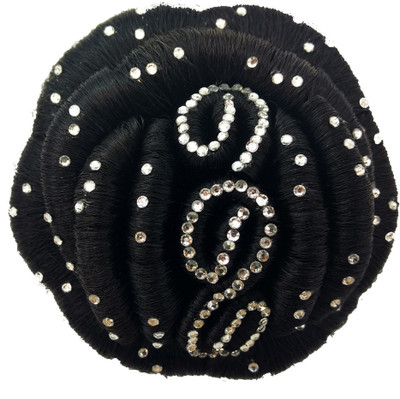 

jasmina super deluxe hair style /premium hair accessories Bun(Black)