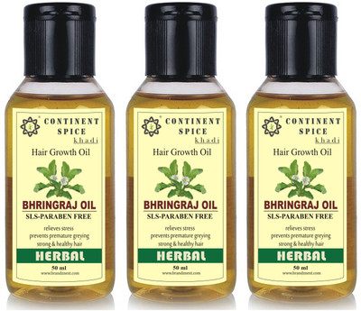 

Continent Spice khadi bhringraj hair oil 50 ml (Pack of 3) CS682005 Hair Oil(50 ml)