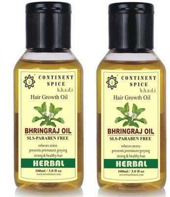 

Continent Spice khadi bhringraj hair oil 100 ml (Pack of 2) CS682005 Hair Oil(100 ml)