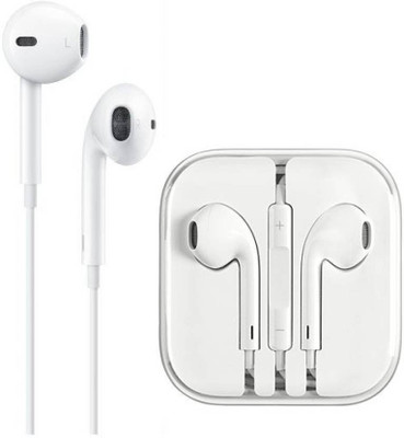 Mindsart 4, 4s,5, 5s,6, 6s, 6s+,7, 7+,8,8+,x & Compatible With All Android phone Wired Headset(White, Wired in the ear)