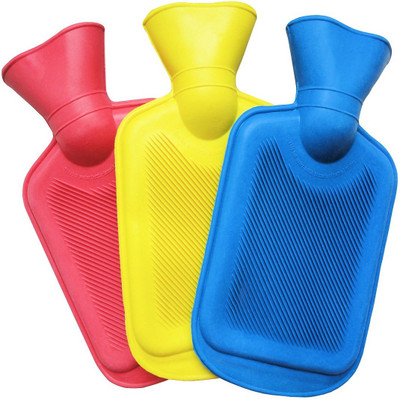 

CRETO best quality hot water bag non electric pack of 3 colour and design for all kind of pain ( joint pain , muscle pain) Rubber hot water bag 1 L Hot Water Bag(Multicolor)
