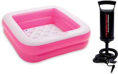 

Always Sporty BOX POOL WITH PUMP COMBO. Inflatable Pool, Pool Accessory, Play Gym(Pink)