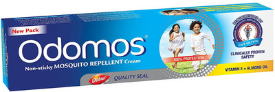 Dabur Odomos Non-Sticky Mosquito Repellent Cream (With Vitamin E & Almond) - 100 gm(2 x 100 ml)